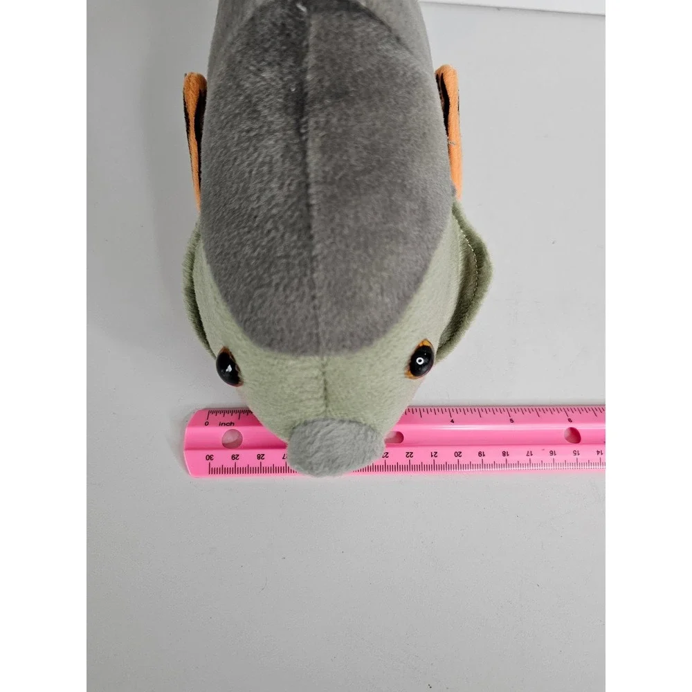 Cabin Critters Bluegill Sunfish Plush Stuffed Animal Realistic Gray Orange 13